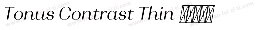 Tonus Contrast Thin字体转换